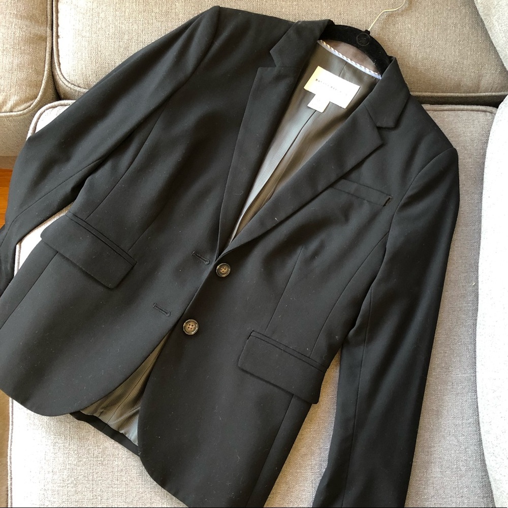 Banana Republic black stretch formal blazer